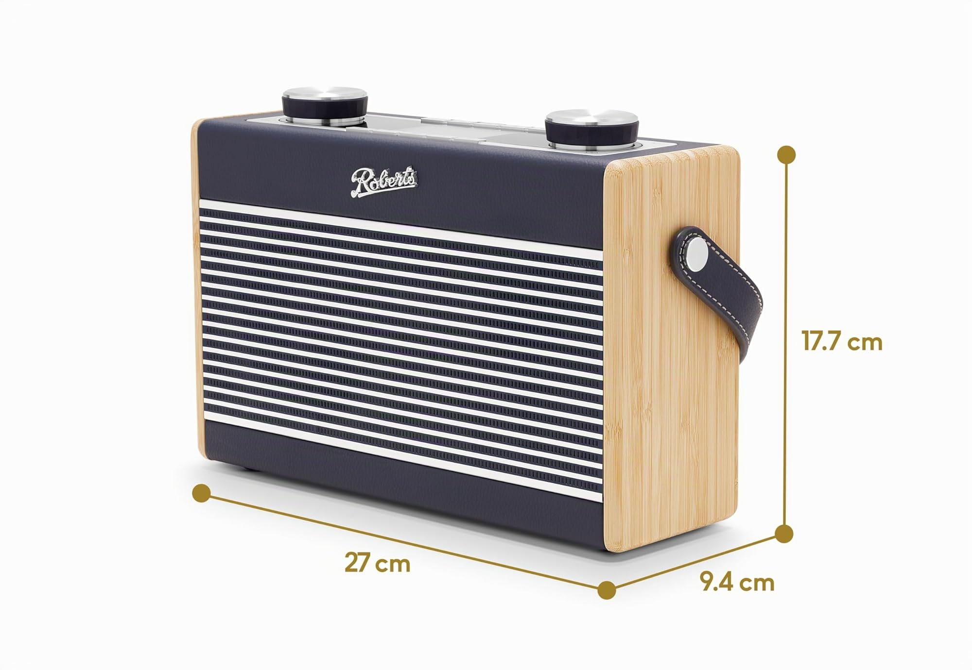 Roberts Radio numérique Rambler Max FM/Dab/Dab+/Internet avec Bluetooth, Bleu Marine