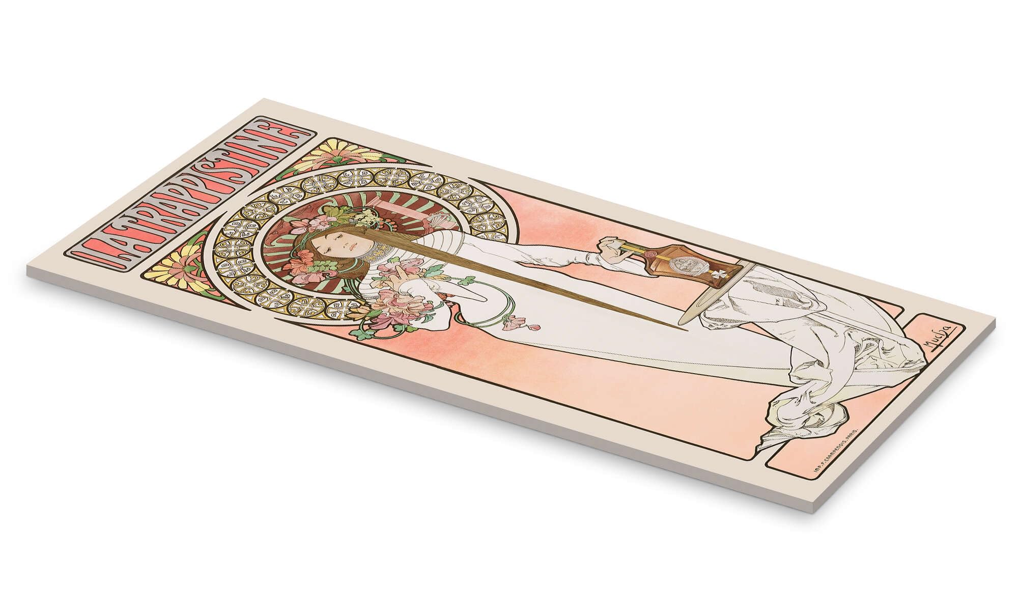 Posterlounge Trappestine Cuadro de metacrilato | 40 x 100 cm de Alfons Mucha Marrón Cuadros Decoración para la pared