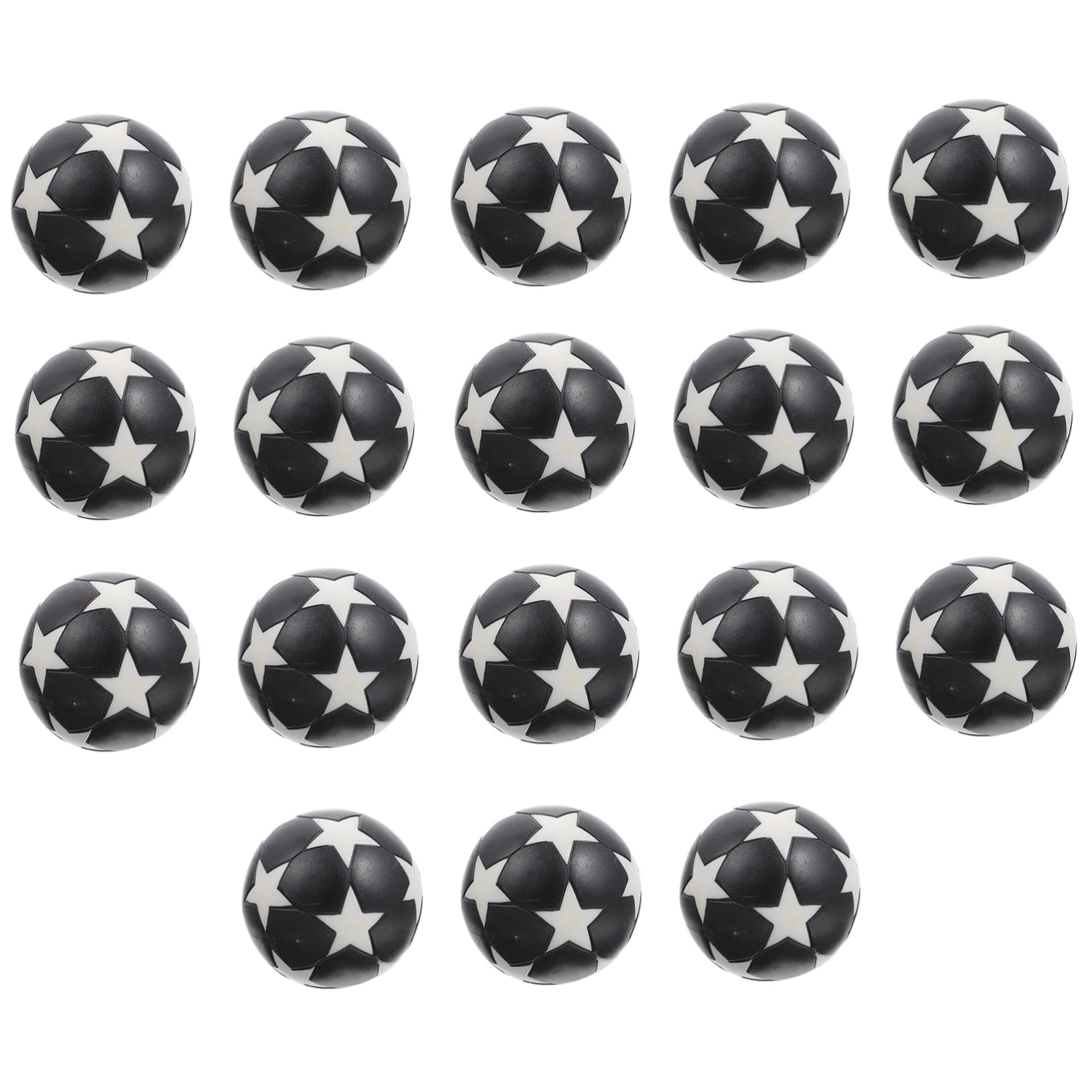 POPETPOP Set of 18 Replacement Plastic Footballs Star Design Perfect for Table Football Games