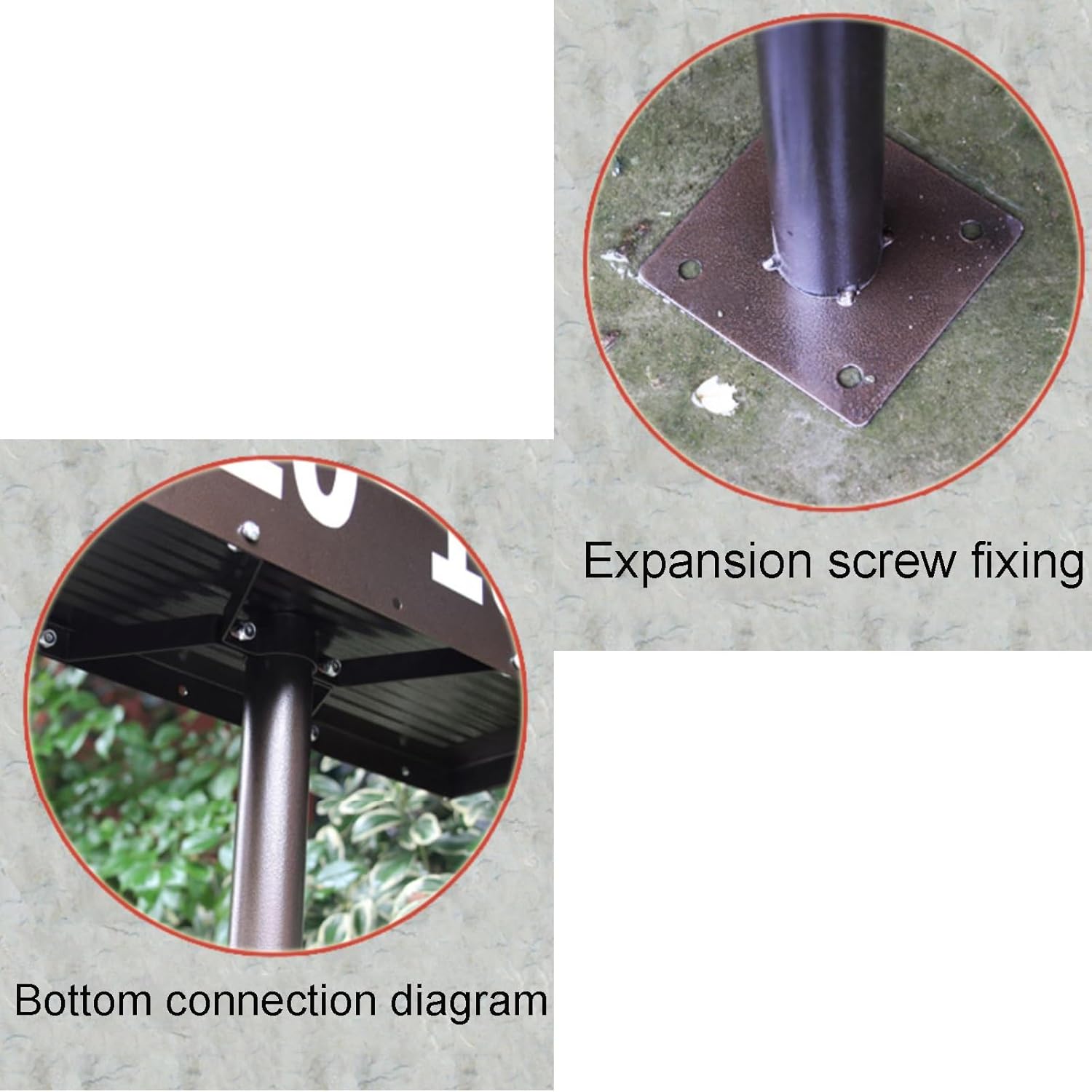 American Outdoor Tall Mailbox Floor Standing All-Weather Letter Storage Boxes Galvanized Steel Pillar Mailboxes for Villa Garden Lawn