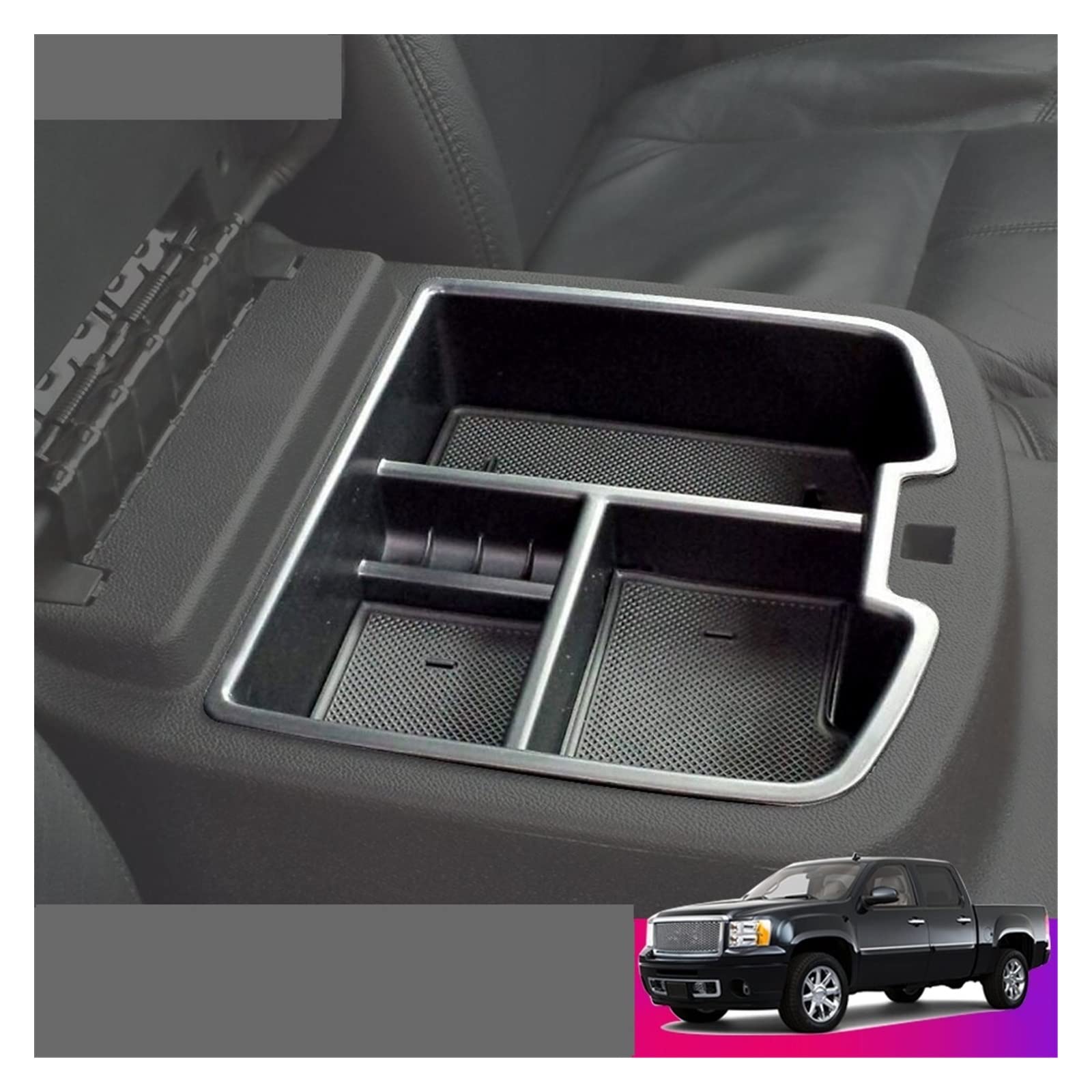 Boîte De Rangement Accoudoir Voiture - Organisateur Pour Repose-Bras - Plateau à Partitions