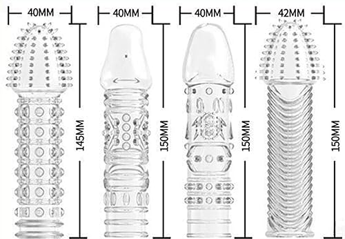 Miniatura 2 de Sponver 4 Nuevos Diseños Transparente Roscado Condones Masculino Adulto Bloqueo fino Cristal Manga Un Conjunto 4 Piezas 7524144163
