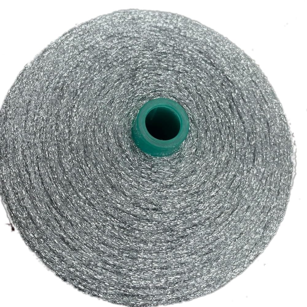 Filato Glitterato da 500 g, Filato Metallizzato Cavo in Seta Color Oro Lucido, Filato Spesso per Uncinetto, Filato per Maglieria, Cucito, Filo per Uncinetto