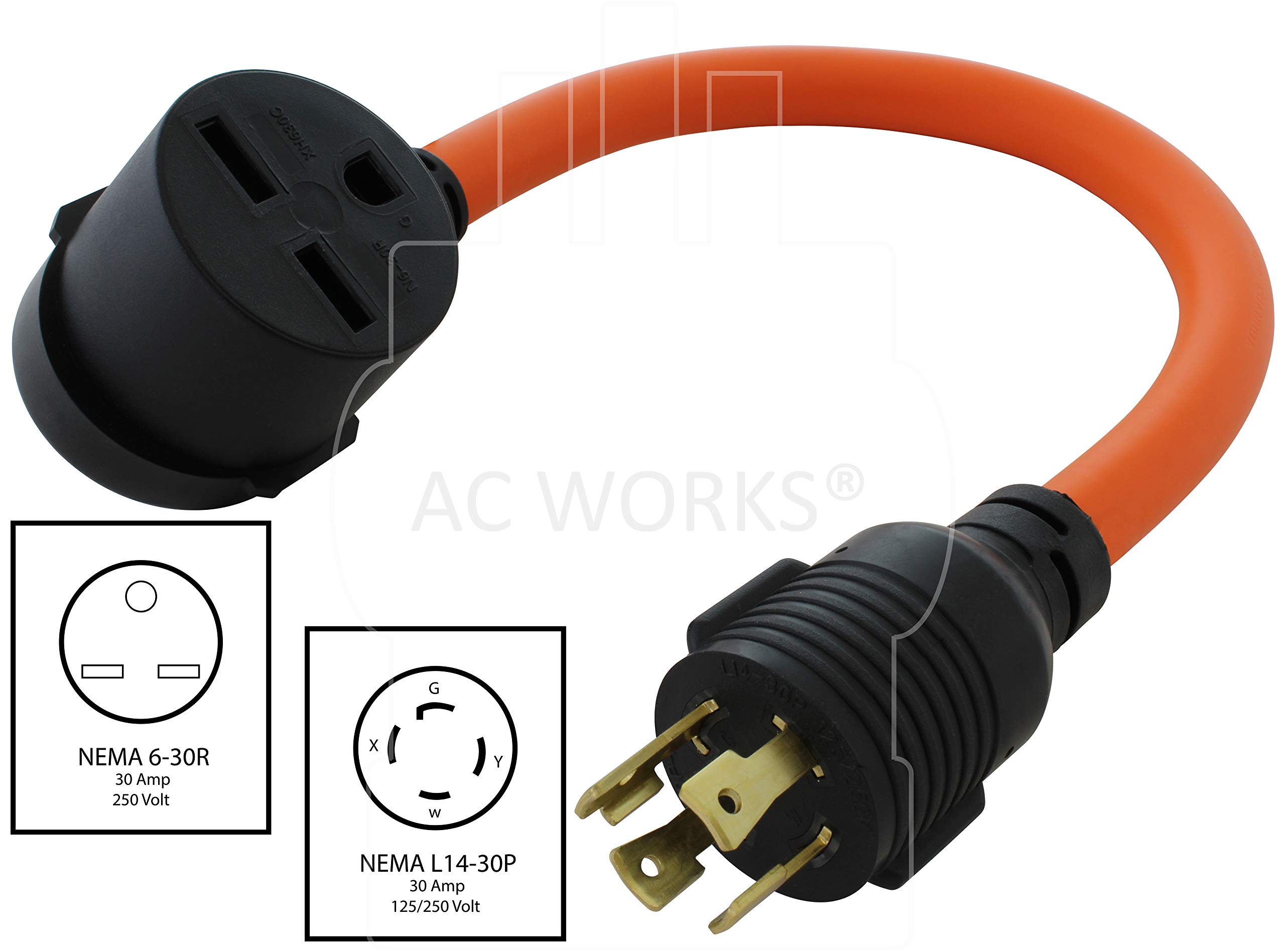 Amazon.com: AC WORKS NEMA 6-30 Commercial Heater Adapter (30A 4