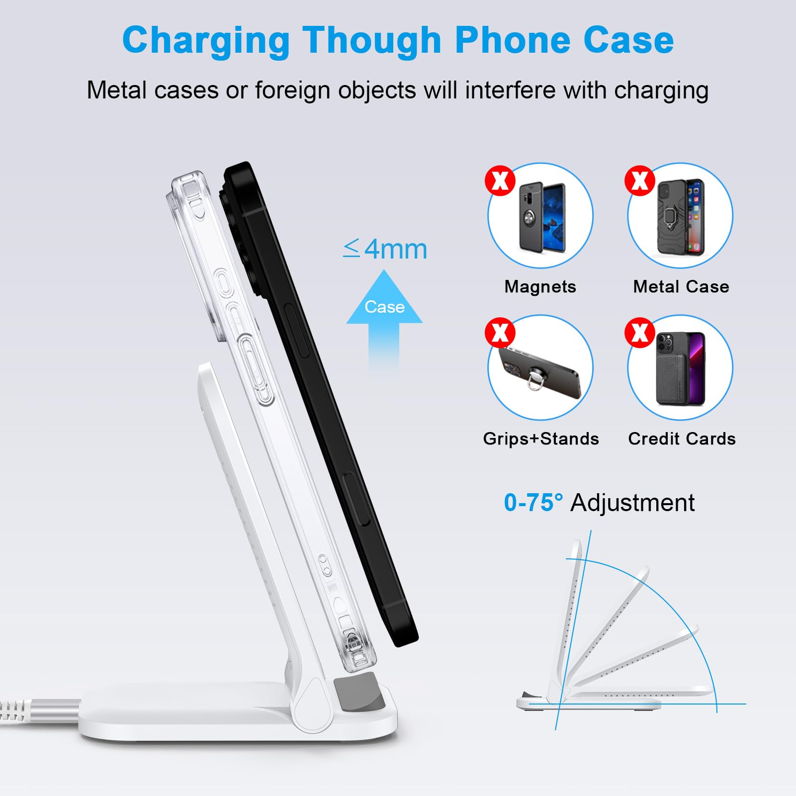 Pixel Wireless Charger Fast Charging Stand for Google Pixel 10 Pro XL Fold 9a 9 Pro XL Fold 8a 8 Pro 7a 7 Pro 6 Pro, Samsung Galaxy S25 S24 S23 S22 S21 S20, 15W Wireless Charging Station Fast Charger