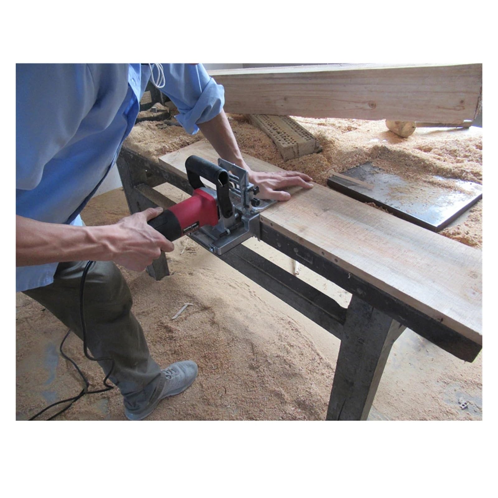 Kit di giunzione per tasselli da 760 W per lavorazione del legno, falegname ad alte prestazioni con allineamento di precisione, per giunti di armadi, mobili e mensole