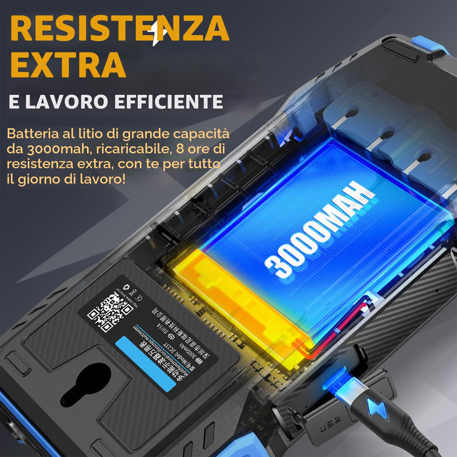 2C53T Oscilloscopio Portatile Digitale Multimetro 3 in1 Larghezza di Banda A 2 Canali 50 MHz Frequenza Di Campionamento 250 MSPS 19999 Conteggi, Test di Tensione, Corrente, Condensatore, Resistore