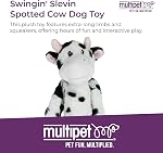 Multipet's Swingin Slevin XXL Oversized 30-Inch Spotted Cow Plush Dog Toy