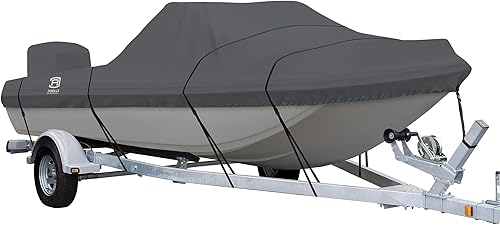 Miniatura 2 de Classic Accessories StormPro - Cubierta de barco fuera de borda de triple casco de color gris oscuro, 14 pies 6 pulgadas - 15 pies 6 pulgadas de