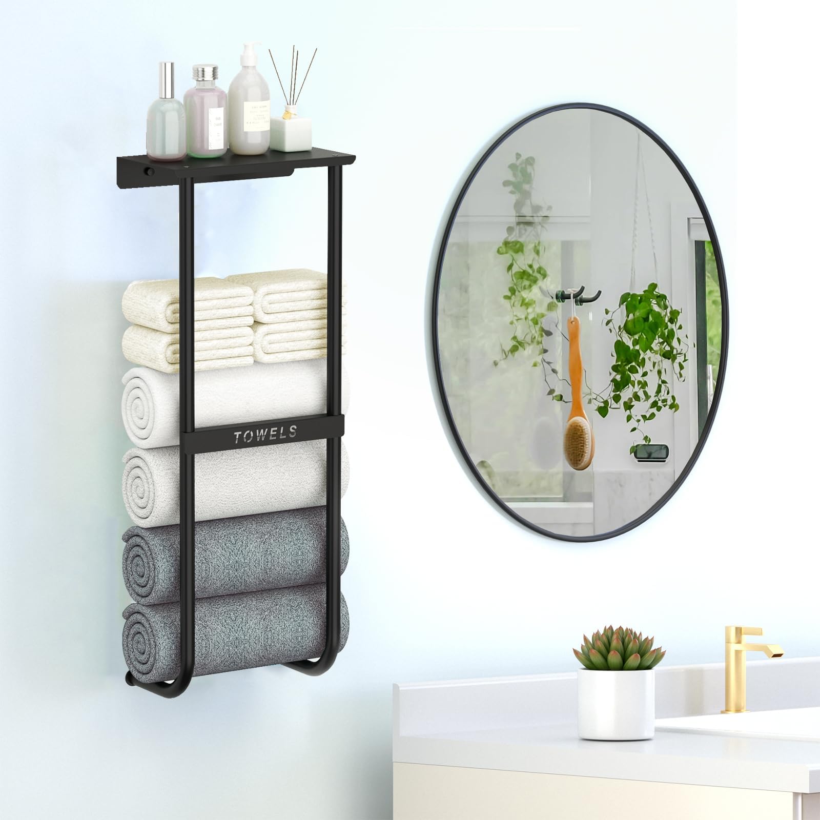 Towel Racks for Bathroom Wall Mounted, Towel Holder for