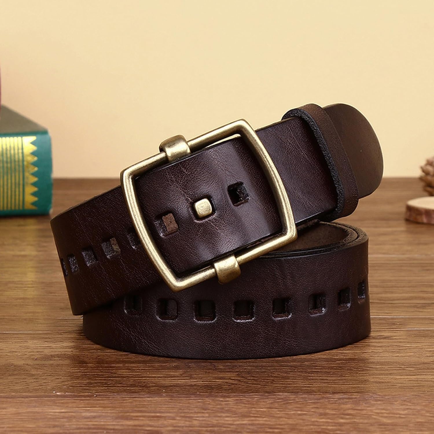 Amazon.com: KUddYYKi Vintage Belt Hollow Snap-on Belts Full  display picture 2