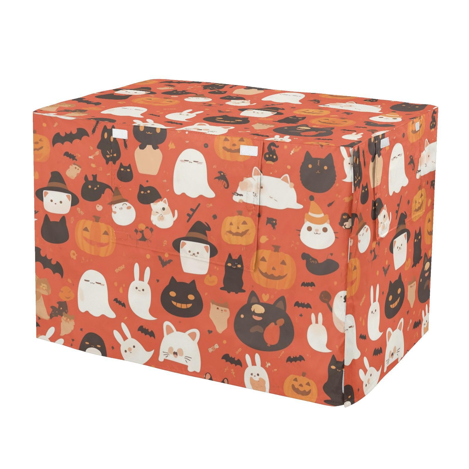 Abdeckung für Hundebox Welpen Drahtkäfig Abdeckungen Hundekäfig Vorhänge Halloween Kawaii-Stil Katzen Kaninchen Grimasse