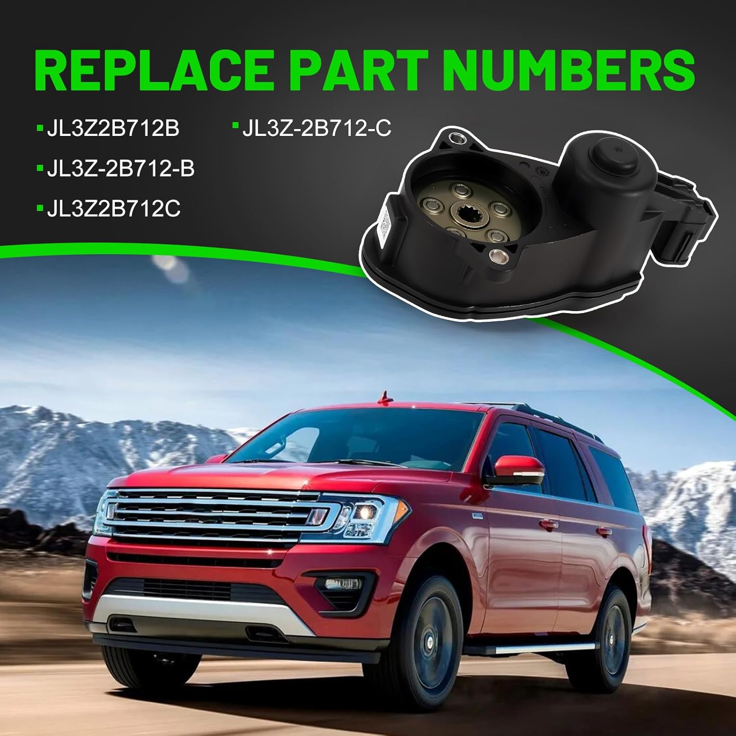 LEAPTREND JL3Z-2B712-B Rear Right Left Parking Brake Actuator Motor Compatible with 2018-2024 Ford F-150 Expedition Lincoln Navigator F150 Lightning Medium Heavy Duty, Replaces JL3Z-2B712-C