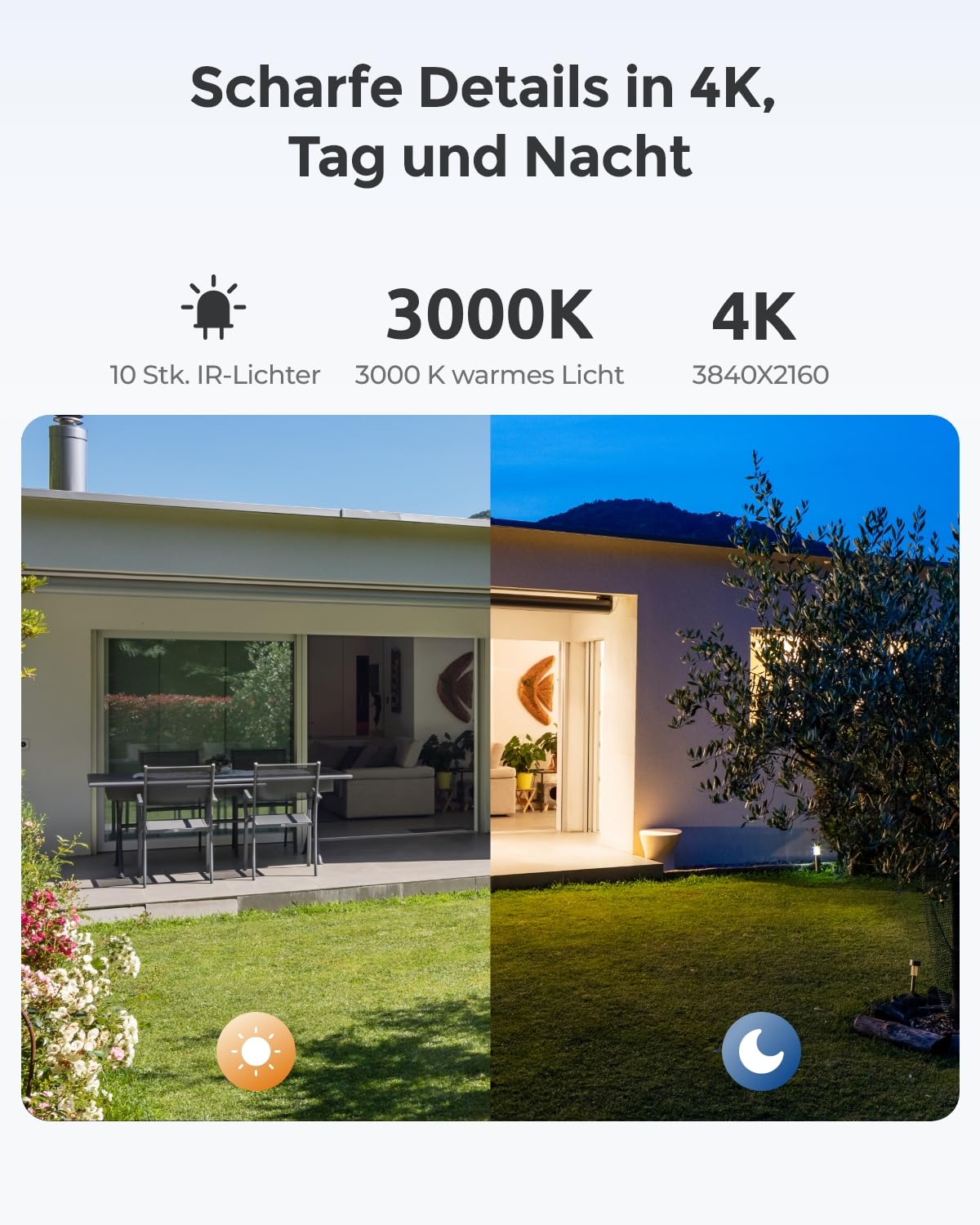 Reolink 4K Wi-Fi 6 Überwachungskamera Set Aussen mit 2TB HDD, Erweitbar auf 16TB, Pan &Tilt & Auto-Tracking, 360° Blick, Anti-Diebstahl-Verschlüsselung, KI-Erkennung, Home Hub Pro+4× E1 Outdoor S