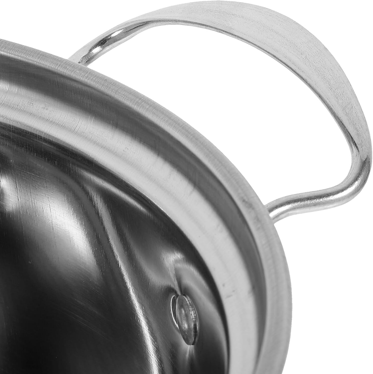 Toyvian Stainless Steel Cookware Set Soup Pot Saucepan Frying Pan with Comfortable Steel Handles Seamless Surface Easy Clean Kitchen Cooking Essentials
