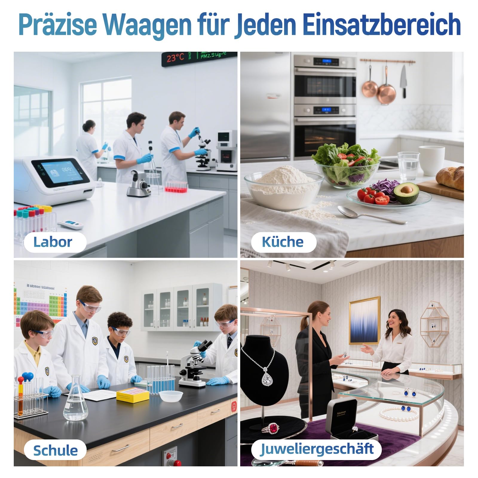 Laborwaage 500g x 0.001g Analysewaagen mg Waage Präzisionswaage Schmuckwaage mit einer Genauigkeit von 0,001 Gramm
