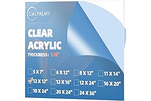 CALPALMY 2-Pack 12x12" Clear Acrylic Sheets