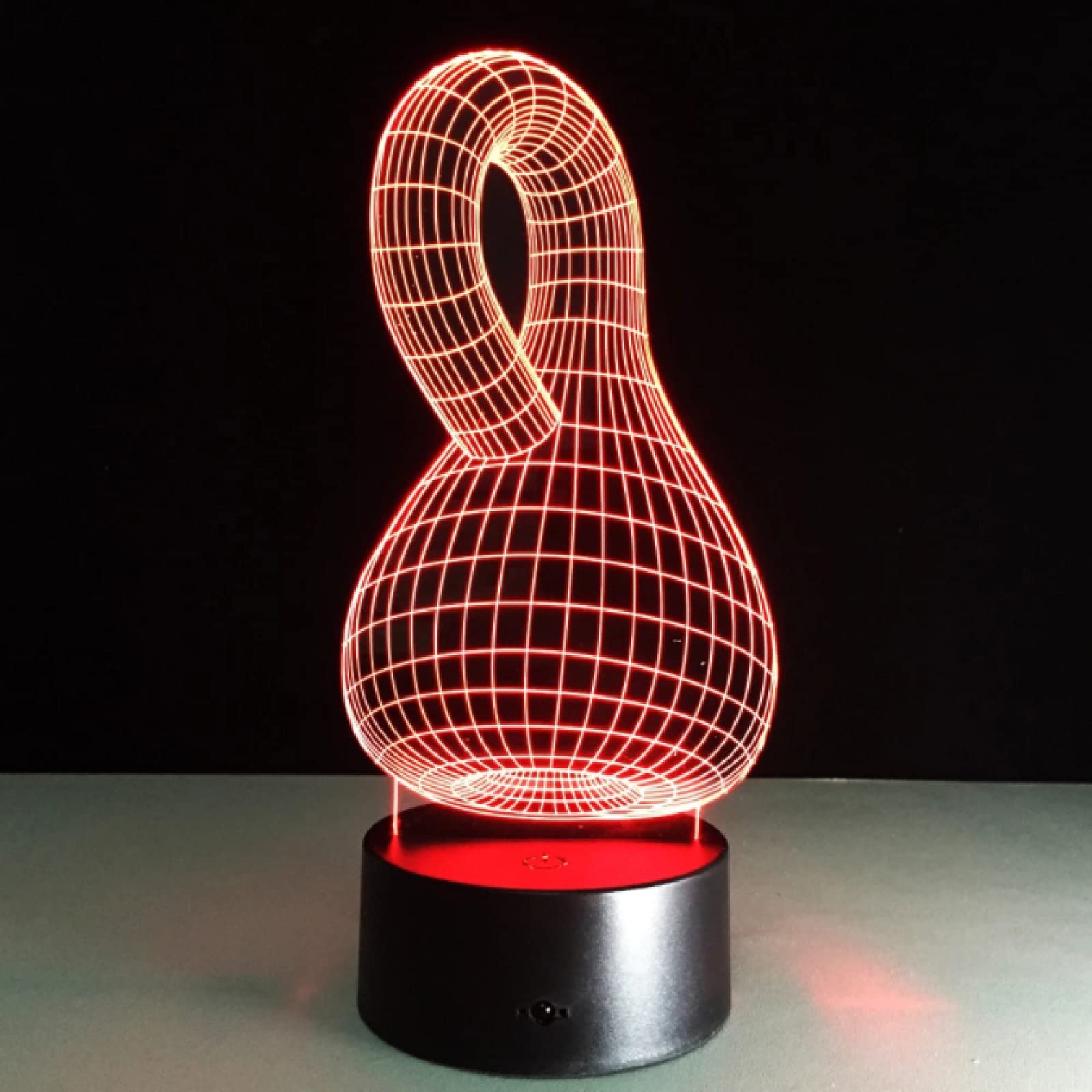 Knot Art Gourd Touch Gift 7 Color Changing Led Night Lights 3D Led Desk Table Lamp As Home Decoration Kid's Toy