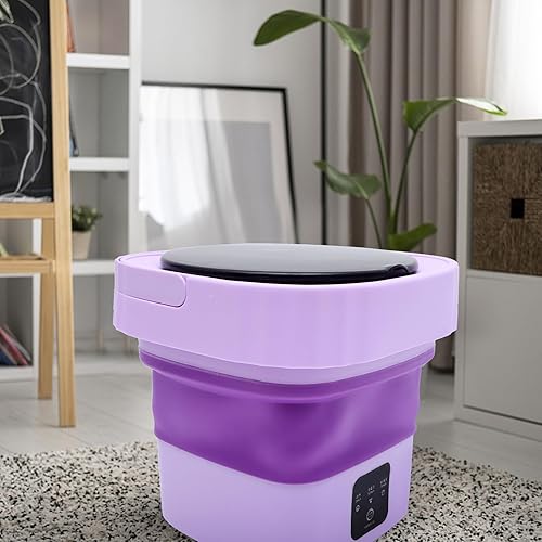 Miniatura 6 de Mikikit Lavadora portátil pequeña lavadora ligera y compacta para viajes, dormitorio, apartamento, viajes de negocios, adecuada para camisas,
