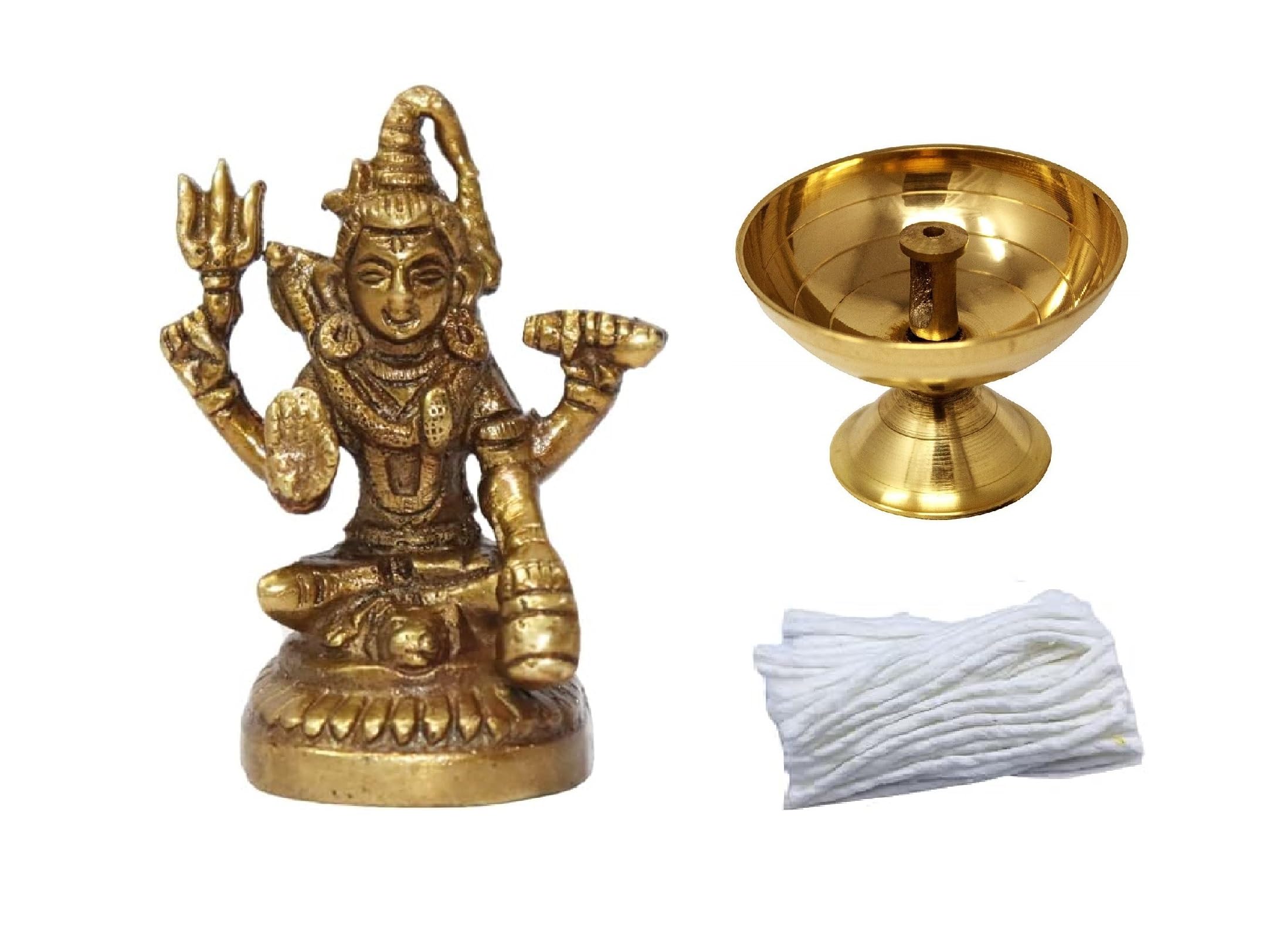 Sculpture déesse indienne Shiva en laiton | Ornement temple hindou