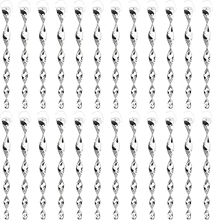 24 Pack Bird Reflective Scare Rods - Bird Scare Devices Ornamental Spiral Deterrent Control Device, Effective Hanging Bird Devices to Keep Birds Away from Your House Window Garden