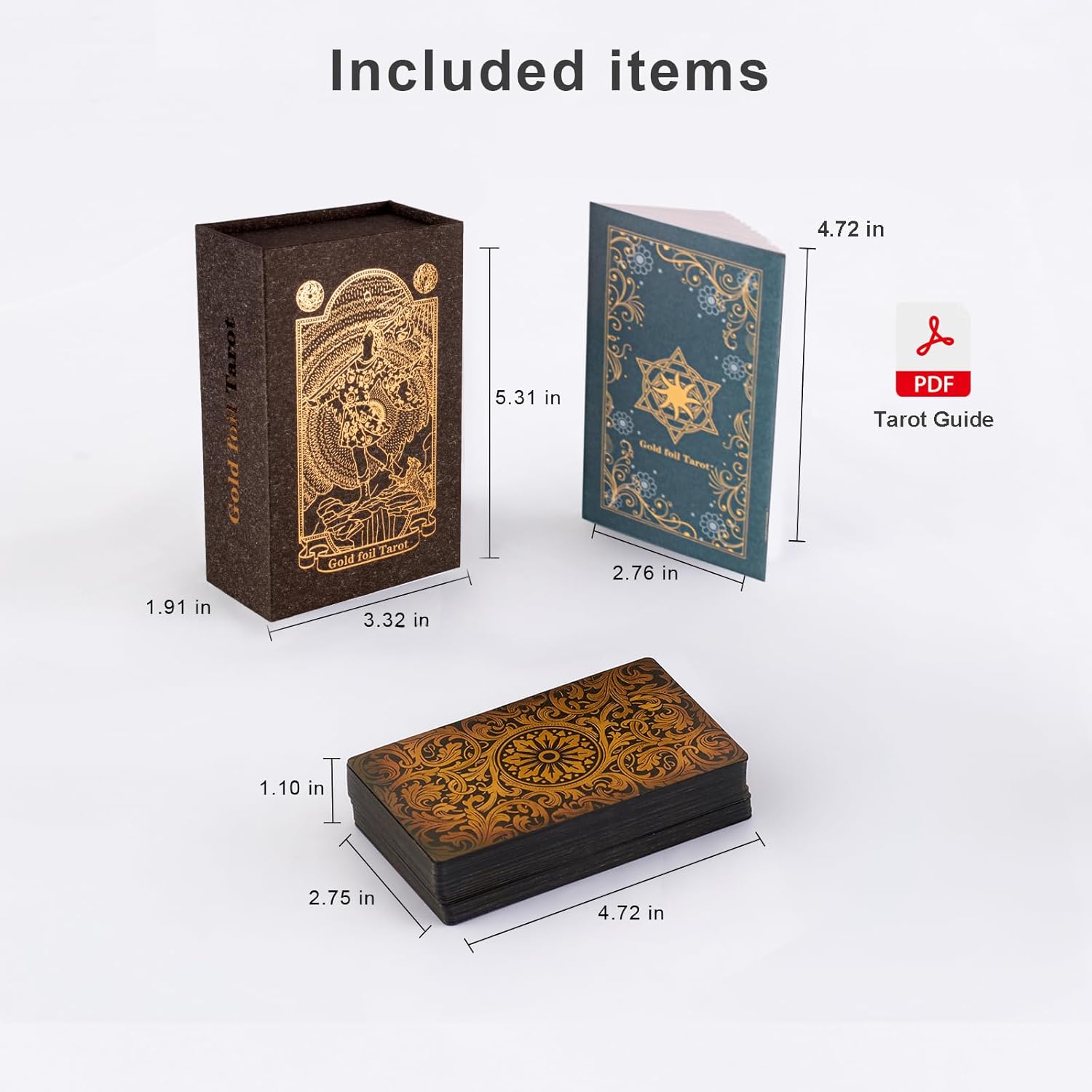 Tarot Cards Deck, Luxury Tarot Card Deck, Splendid Classic Tarot Deck, Durable Waterproof Gold Foil Tarot Decks for Beginners (Rimless Gold) - Image 6