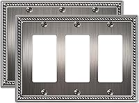 Vista 12 de Paquete de 2 cubiertas de placa de interruptor de luz de doble palanca, cubiertas decorativas de placa de doble interruptor Pearls, placa de pared