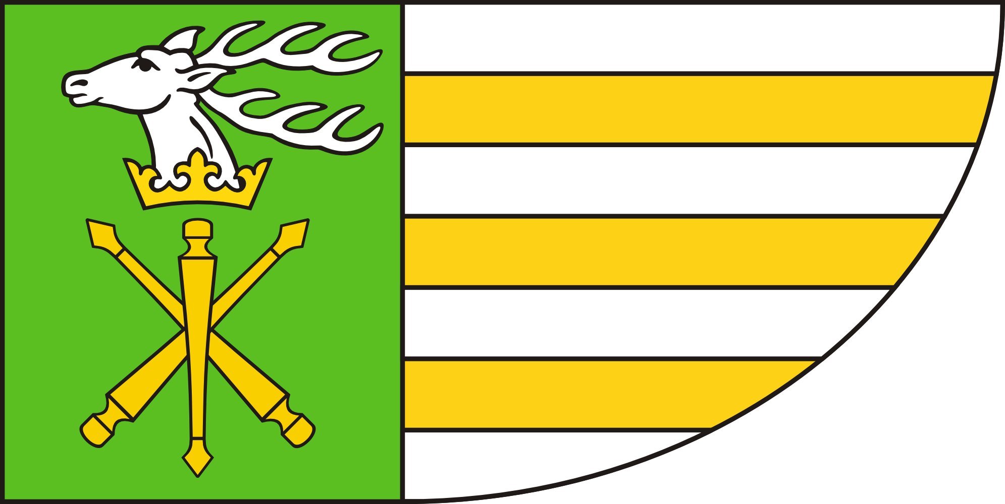 Drapeau powiat janowski grand format parfait pour la décoration de salle et événements