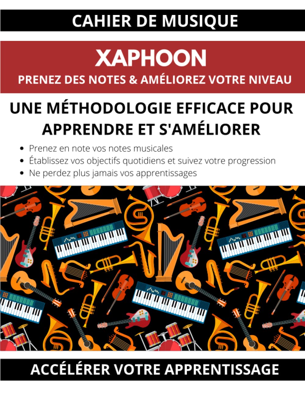 Buy Cahier de musique xaphoon prenez des notes & améliorez votre niveau