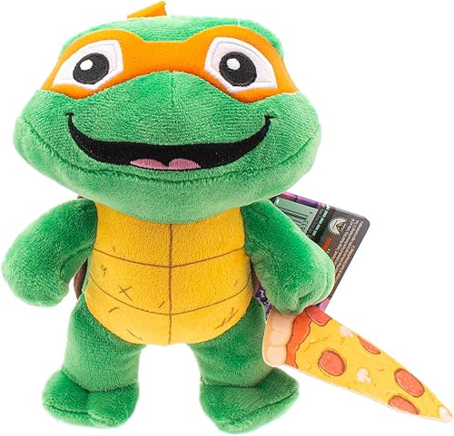 Mattel Teenage Mutant Ninja Turtle 8 pulgadas - Turtle Tot Michelangelo  Figura de juguete de acción suave a partir de 3 años
