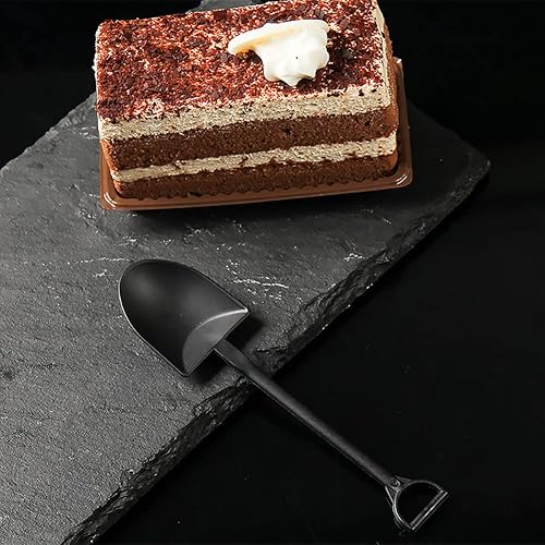 Miniatura 3 de 100 cucharas de plástico para helado, mini palas de postre, cucharas de yogur, cucharas con forma de pala para pastel en maceta, 100 unidades