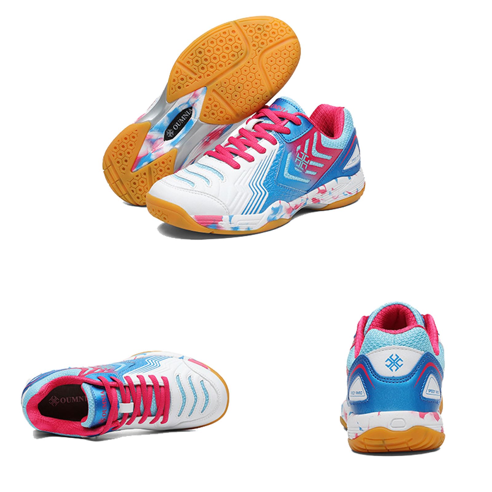 Badminton Schuhe,Tennis Shoes,Volleyball Schuhe Herren,Indoor Hallenturnschuhe,Badminton Schuhe Damen,Tischtennis Schuhe,Komfort,rutschfeste,Atmungsaktives,DäMpfung,Für Einsteiger,Weiß