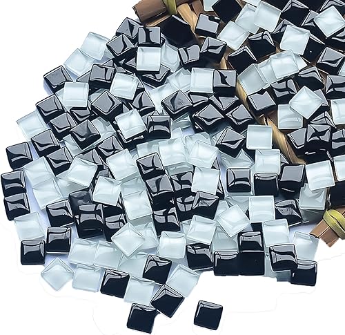 Vista 11 de Azulejos de mosaico de 225 piezas / 7.05 oz, paquete de azulejos de mosaico de cristal para decoración del hogar, manualidades, platos, marcos