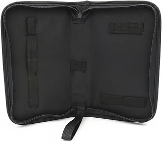 Compact Oxford Cloth Tool Pouch for Electronics Repair, Small Hand Tools & Bits - Black Storage Bag with Zipper, 10.4 x 6.1 Inches