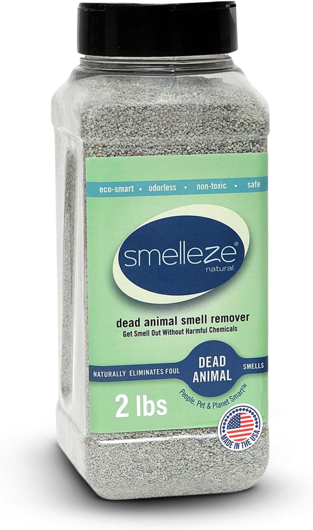 Smelleze Natural Dead Animal Odor Removal Granules- 2 Lbs.: Eliminate Rat, Mice, Squirrel, Chipmunk, Raccoon & Bat Smell. Safe For Outdoor Use