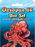 Octopus d6 Dice Set | 6 Pcs | 16mm Six-Sided | Translucent Dice | Tabletop Roleplaying Games | RPG | from Steve Jackson Games