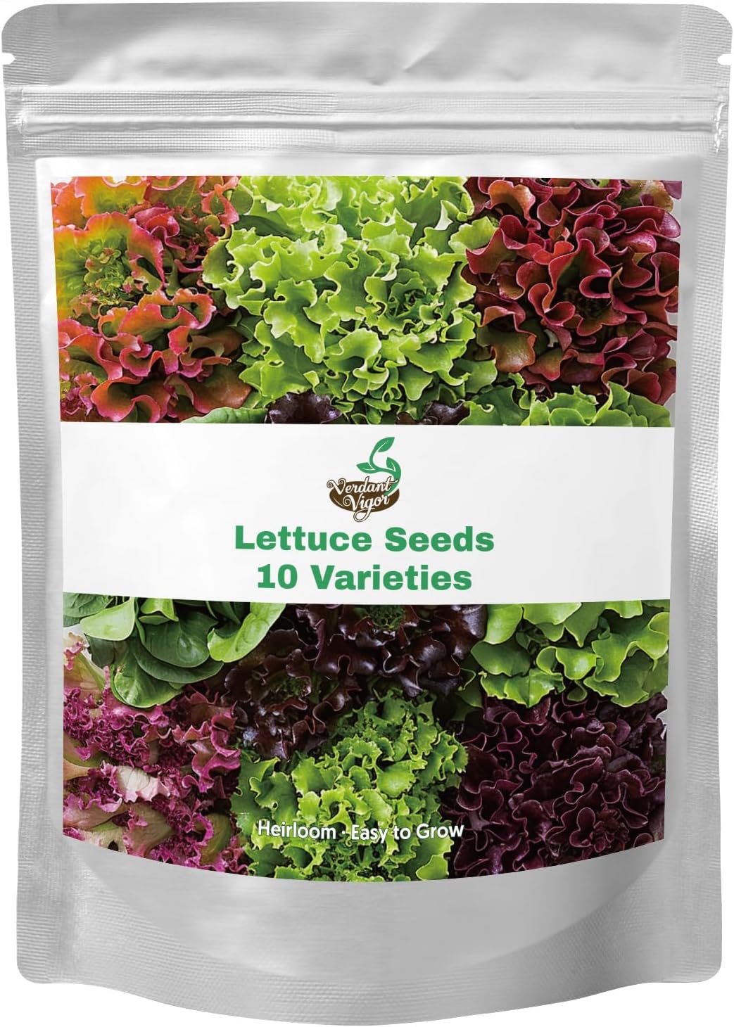 20,000+ Lettuce Seeds, Heirloom Vegetable Seed for Planting Indoor Outdoor, 10 Varieties of Fresh Salad Greens for Hydroponics Kit, Easy to Grow for Garden Beginners, Non-GMO