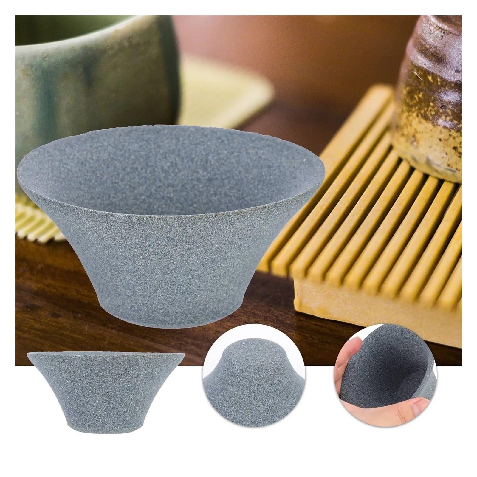 colador cerámica Filtro colador de té cerámica, Infusor café, taza infusora, filtro Kung Fu, accesorio for, diario para Hogar y Oficina(10X4cm)