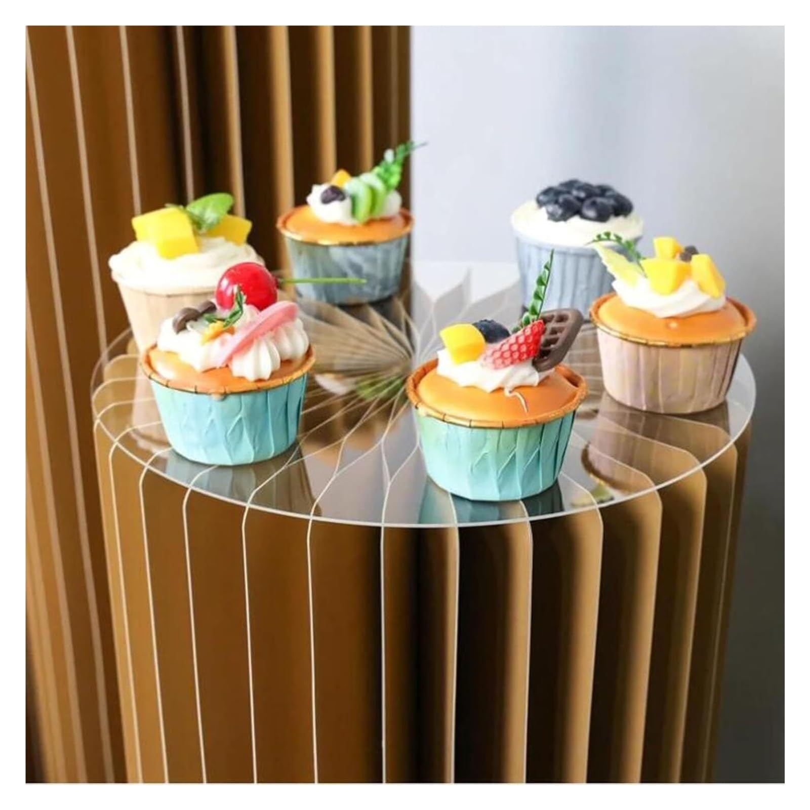 CXGfdghD plinth， 4Pcs White Foldable Paper Column, Cylinder Pedestal Stands Wedding Party, Cylindrical Decorative(Diameter 40cm)