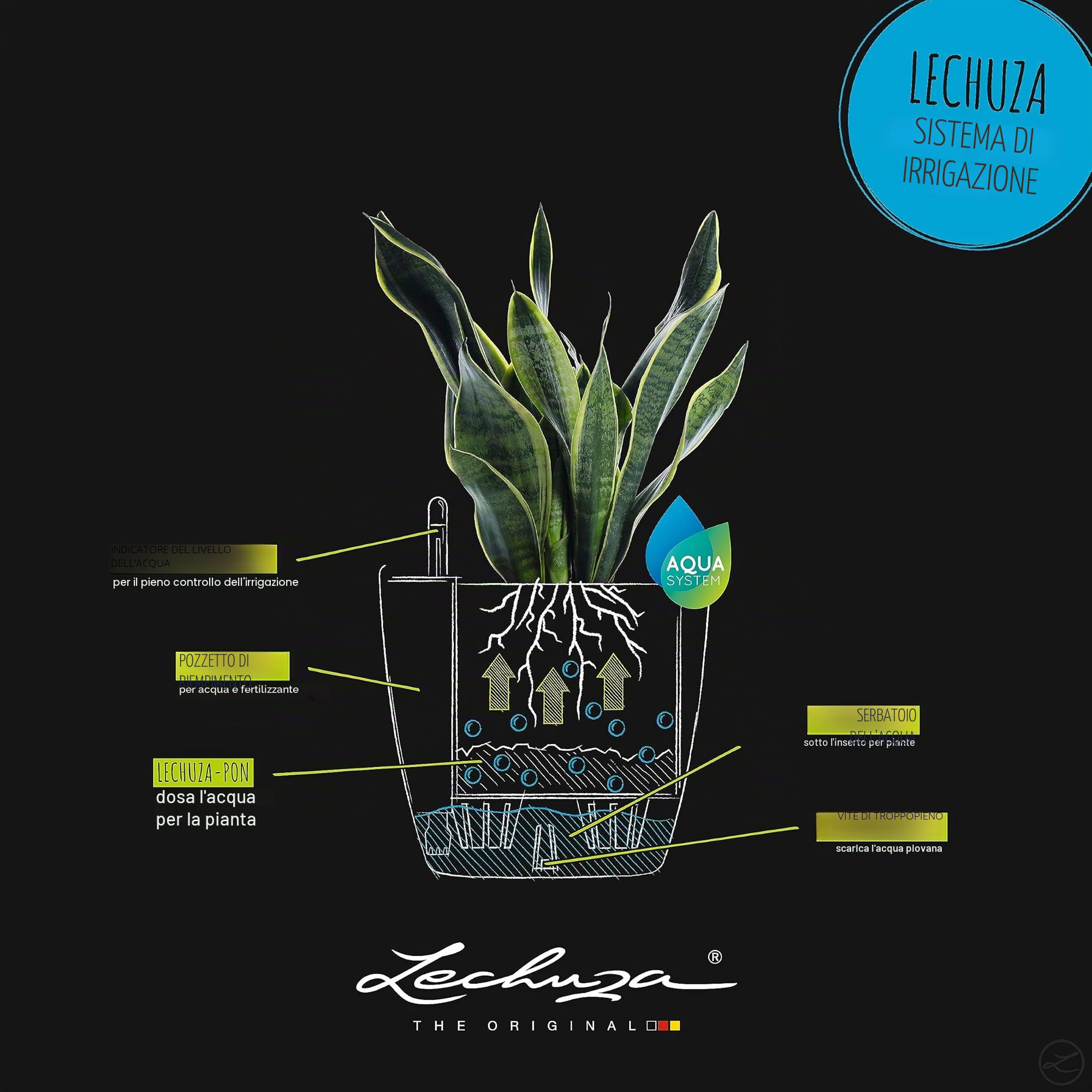 LECHUZA CLASSICO Colore 60 bianco 13330