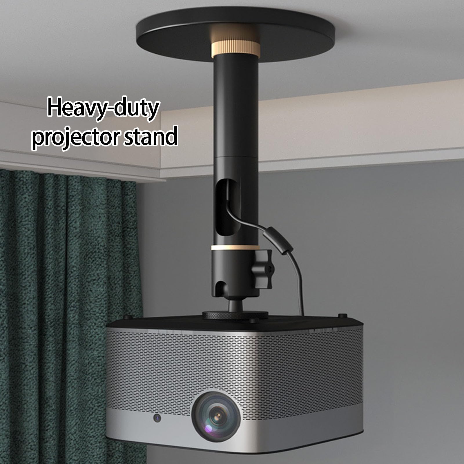 Duty Universals - Supporto da soffitto per proiettore con interfacce da 1/4" per home theater e uffici. Utilizza un robusto supporto a soffitto scorrevole