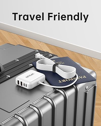 Miniatura 5 de Cargador USB C de 8 puertos, estación de carga rápida para múltiples dispositivos, concentrador de carga USB multipuerto para iPhone, Samsung,