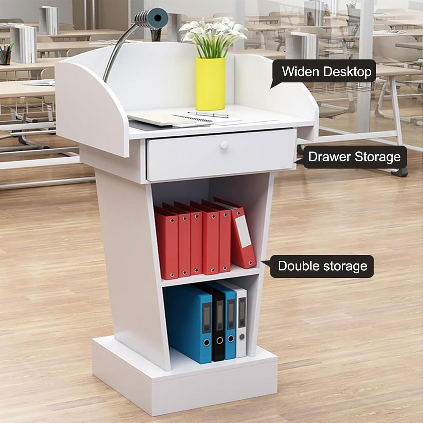 Bureau de pupitre, Réception, Podium de Parole,Gris,+Copper