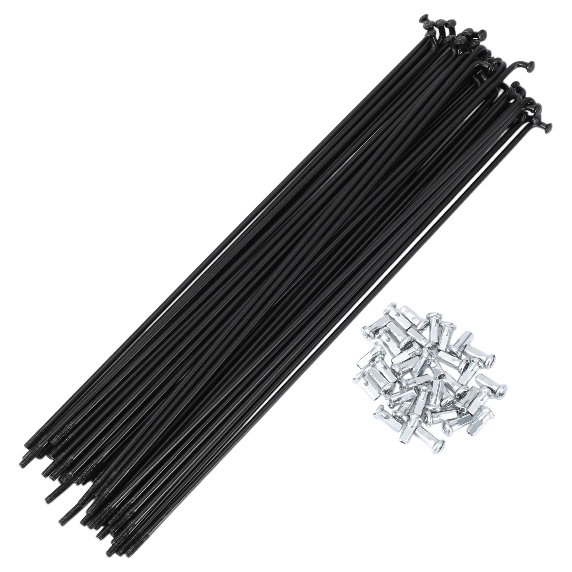 HEROFFIX 36 Set 12G Bicycle Spokes 233mm Bike Wheel Spokes 45 Steel Black