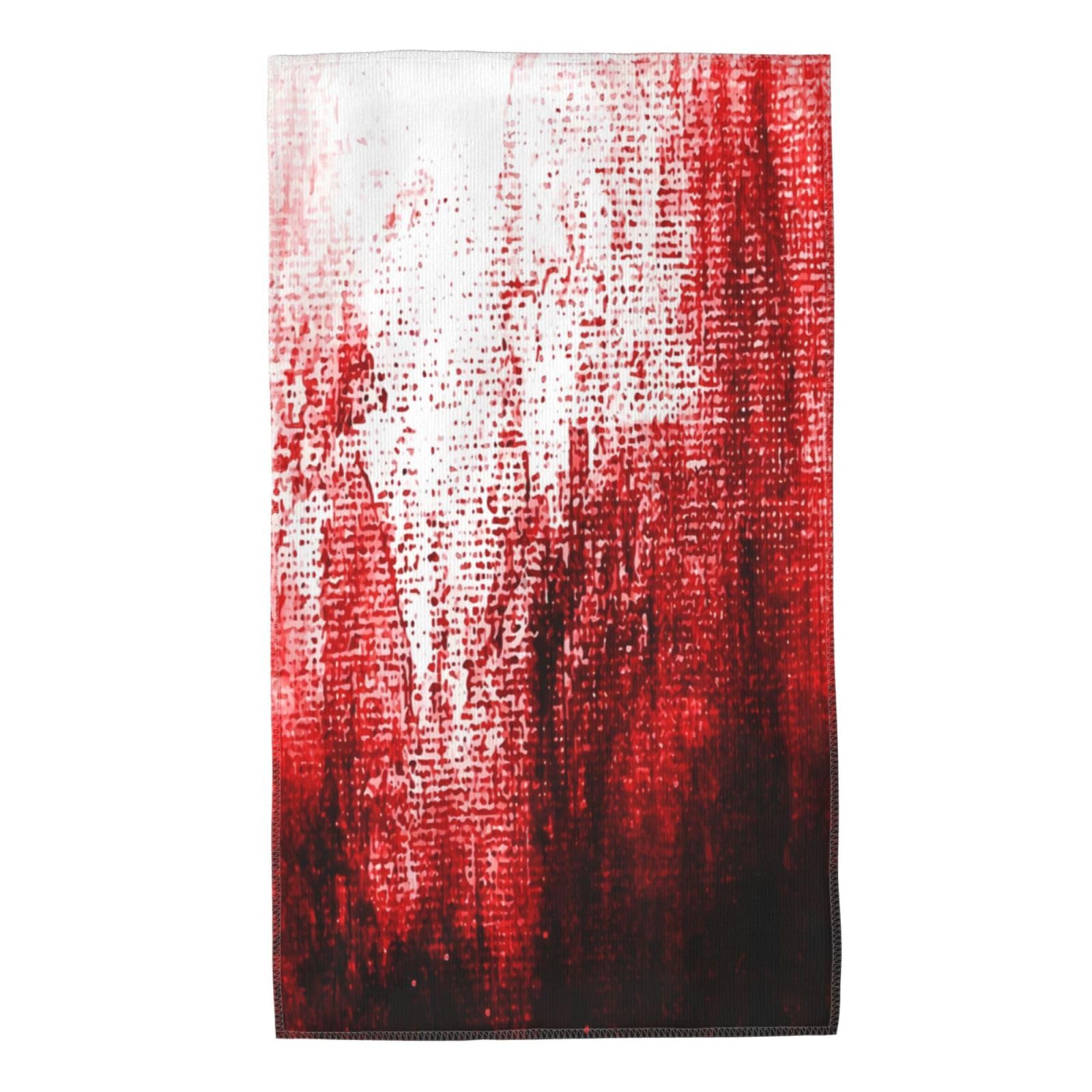 Anceky Abstract Bloody Towels Absorbent Quick Drying Hand Towels for Face Hair Bath 27.5x16in