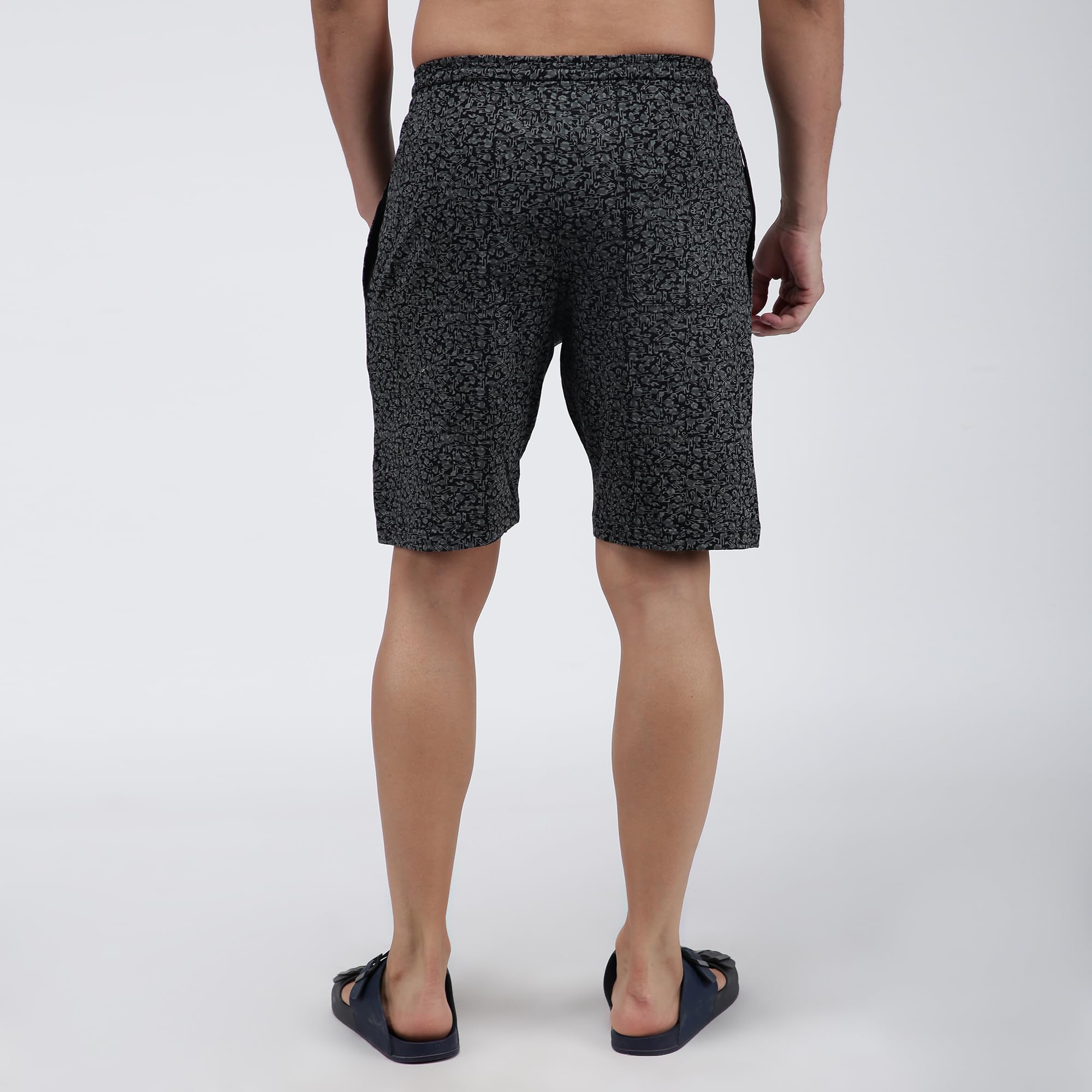 Amul Comfy Men's Bermuda Shorts | Adjustable Drawstring For Better Waist Fit | Comfortable Casual Shorts | Breathable Summer Wear | Pack Of 1 | Color May Vary 4