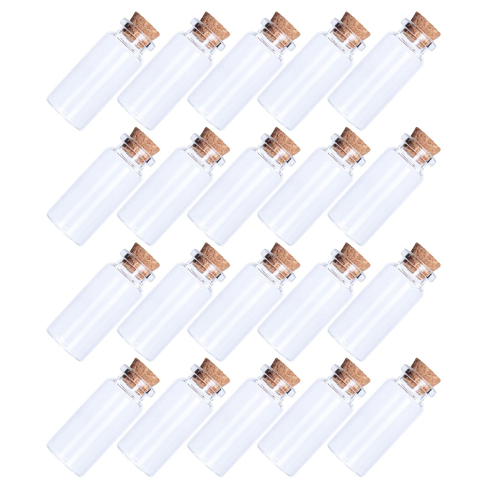 Mini bouteilles en verre avec bouchon en liege CANIGHT de 50 pieces pour decoration DIY