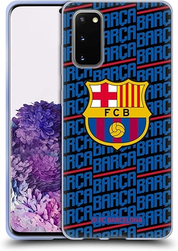 Head Case Designs Funda de gel suave con licencia oficial del FC Barcelona Barca Crest Patterns compatible con Samsung Galaxy S20 S20 5G
