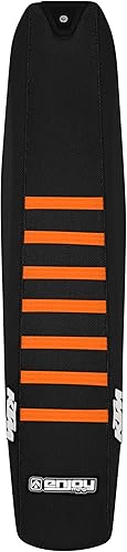 Vista 27 de Enjoy Mfg Funda de asiento compatible con KTM 2023 SX-SXF 125-450 Logo #352 (todos los logotipos KTM Blue KTM Blue Ribs Orange KTM Enjoy Logos)