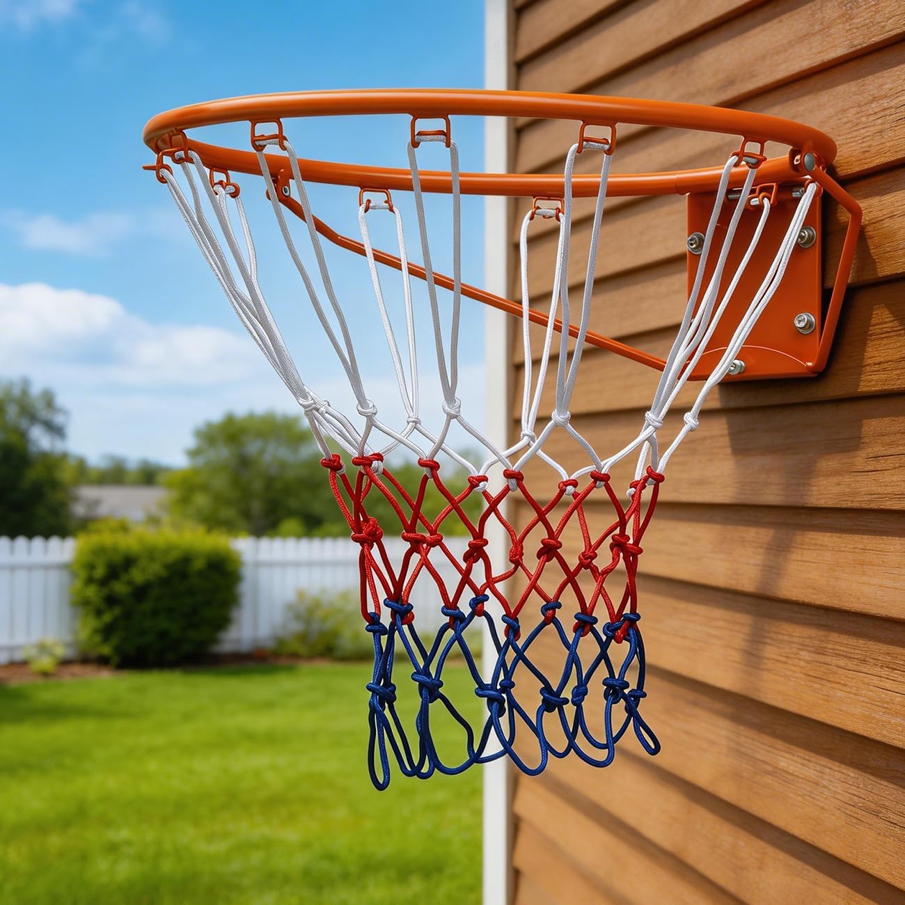 Rakon 18" Basketball HoopWall Mounted, Basketball Portable Hoop & Goal, Indoor & Outdoor with Hand-Crank Adjustment, Classic Basketball Court, Teens, Adults, Schools, Parks